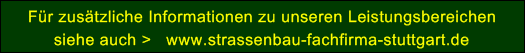 Leistungsbereich Strassenbau